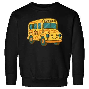 Discover Cute Yellow School Bus Back to School Fun Sweatshirts