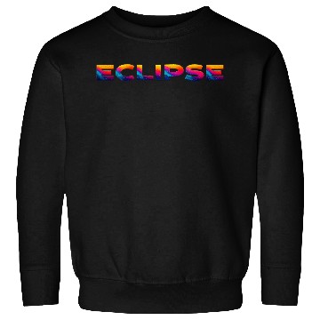 Discover Galaxy Rainbow Eclipse Text Design Sweatshirts