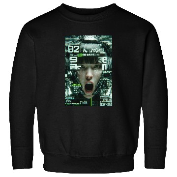 Discover Cyberpunk Digital Scream Sweatshirts