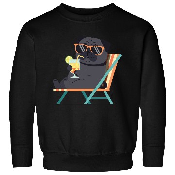 Discover Chill Pug with Sunglasses and Lemonade Sweatshirts