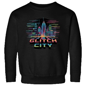 Discover Neon Cyberpunk Cityscape Design Sweatshirts
