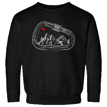 Discover Mountain Sunset Guitar Illustration Sweatshirts