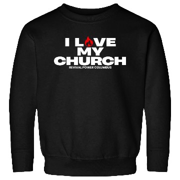 Discover I Love my Church - Red Sweatshirts