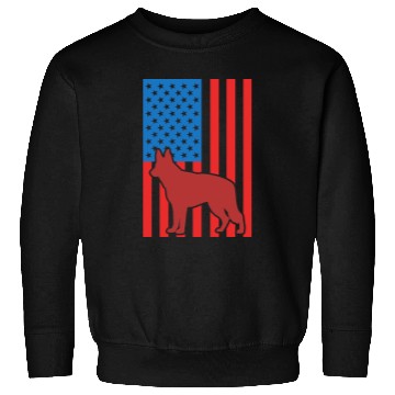 Discover German Shepherd US Flag Sweatshirts