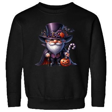 Discover Elegant Halloween Gnome – Top Hat, Pumpkin & Candy Sweatshirts