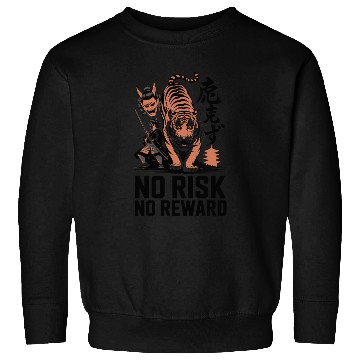 Discover Samurai and Tiger no risk no reward Sweatshirts
