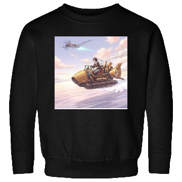 Discover Sunset Island Boat Scene Sweatshirts