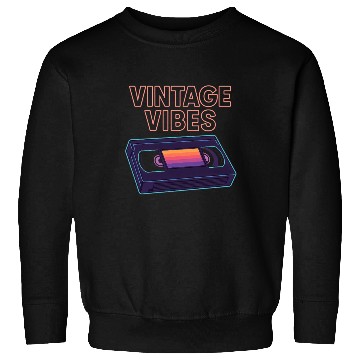 Discover Vintage Cassette Tape Neon Design Sweatshirts