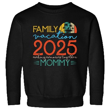 Discover Family Vacation 2025 Tropical Sunset Design Sweatshirts