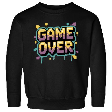Discover Pixelated Game Over Message Design Sweatshirts