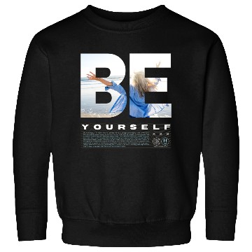 Discover Be Yourself Inspirational Beach Scene Design Sweatshirts