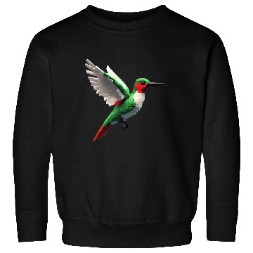 Discover Pixelated Red & Green hummingbird Sweatshirts