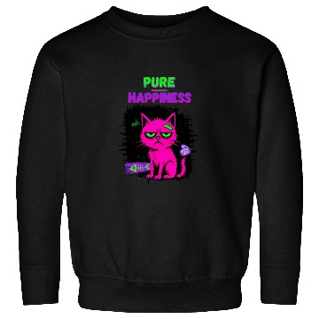 Discover Neon Grumpy Cat – Pure Happiness Graphic Sweatshirts
