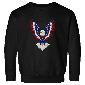 Discover American Bald Eagle with USA Flag Wing Art Design Sweatshirts