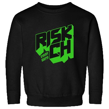 Discover Vibrant RISK IT ALL Graphic Sweatshirts
