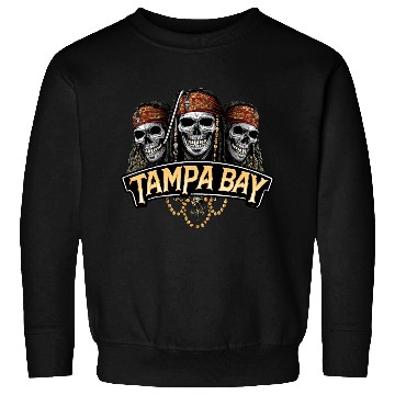 Discover Pirate Skull with Tampa Bay Banner Sweatshirts