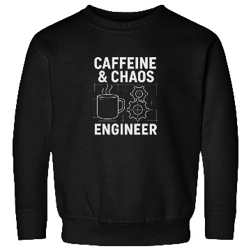 Discover Caffeine & Chaos Engineer - Funny Coffee Tech Gift Sweatshirts