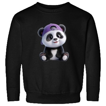 Discover Adorable Panda Boy with Cap Sweatshirts