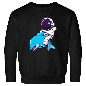 Discover Space Explorer with Dolphin Companion Sweatshirts