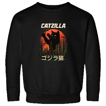 Discover Vintage Catzilla: Funny Cat Monster Sweatshirts