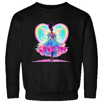 Discover Rainbow Fairy Heart Illustration Sweatshirts