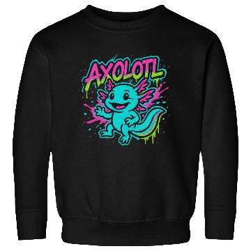 Discover Street Art Style Axolotl Sweatshirts