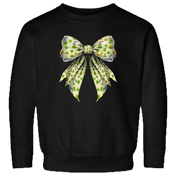 Discover Coquette Bow St Patricks Day Shamrock Pattern Sweatshirts