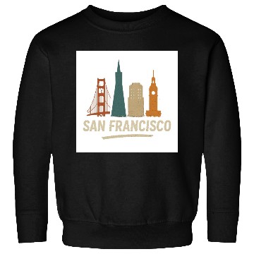 Discover San Francisco Skyline Street Glow Sweatshirts
