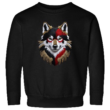 Discover German Wolf Head in Black Red and Gold Sweatshirts