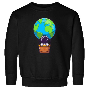Discover Earth Balloon Illustration Sweatshirts