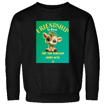 Discover Whimsical Friendshippissed Giraffe Illustration Sweatshirts