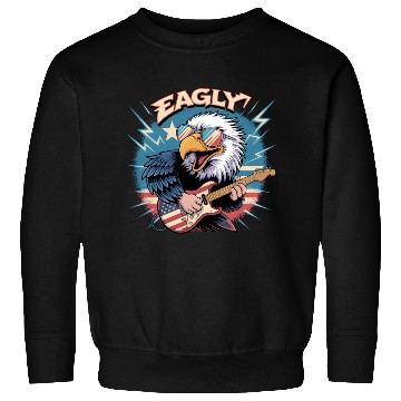 Discover Eagle Rock Star Guitar Illustration Sweatshirts