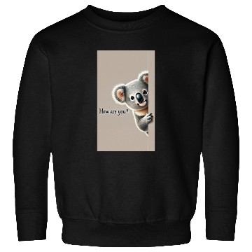 Discover Cute Koala Peeking Card Design Sweatshirts