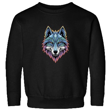 Discover Geometric Wolf Head – Bold Polygon Animal Design Sweatshirts