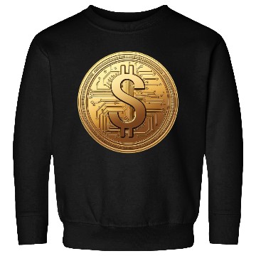 Discover Golden Bitcoin Design Sweatshirts