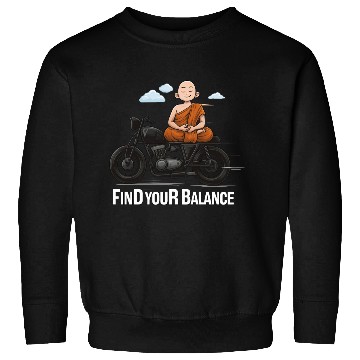 Discover Meditative Monk on Motorcycle Design Sweatshirts