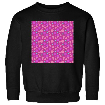 Discover Vibrant Polka Dot Pattern in Pink and Purple Sweatshirts