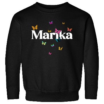 Discover MARIKA - beautiful girl name with cute butterflies Sweatshirts