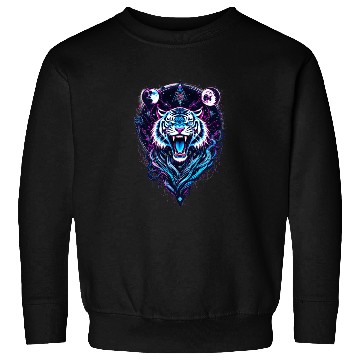 Discover Neon Tribal Tiger Cosmos Design Sweatshirts