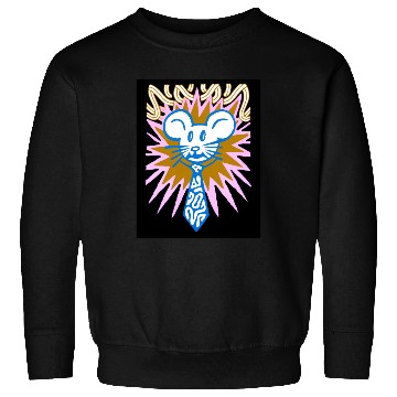 Discover Neon Mouse Head with Radiant Burst Sweatshirts
