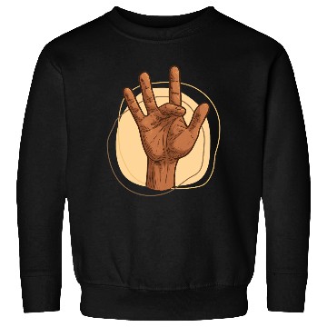 Discover Middle Finger Hand Sign Gesture Illustration Sweatshirts