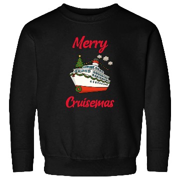 Discover Festive Cruise Ship Christmas Design Sweatshirts