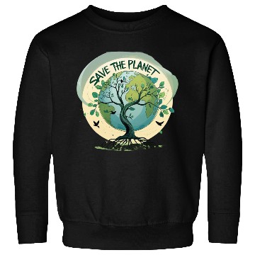 Discover Earth Tree Save the Planet Illustration Sweatshirts