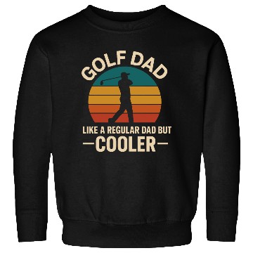 Discover Golf Dad Sunset Silhouette Design Sweatshirts