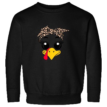 Discover Leopard Print Headscarf Duck Face Sweatshirts