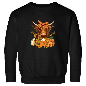 Discover Autumn Highland Cattle with Fall Decor Sweatshirts