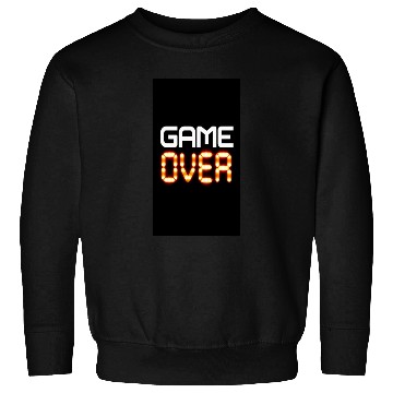 Discover Game Over Digital LED Typography Sweatshirts