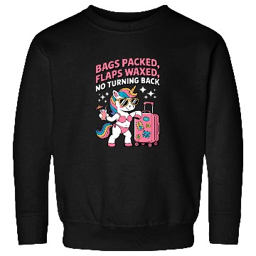 Discover Bags Packed Unicorn Vacation Adventure Sweatshirts
