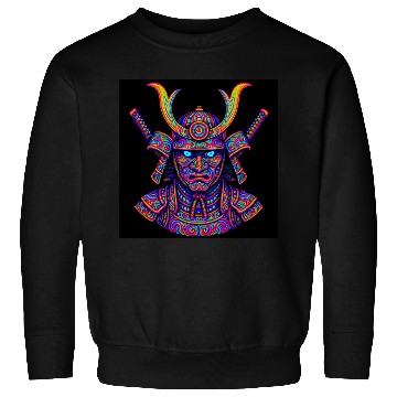 Discover Neon Samurai Warrior Psychedelic Sweatshirts