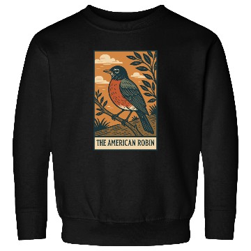 Discover American Robin Nature Illustration Sweatshirts